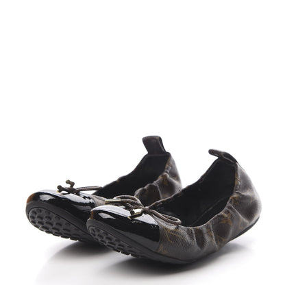 Louis Vuitton Monogram Flirty Ballerina Flats 37.5 Black 3 of 12