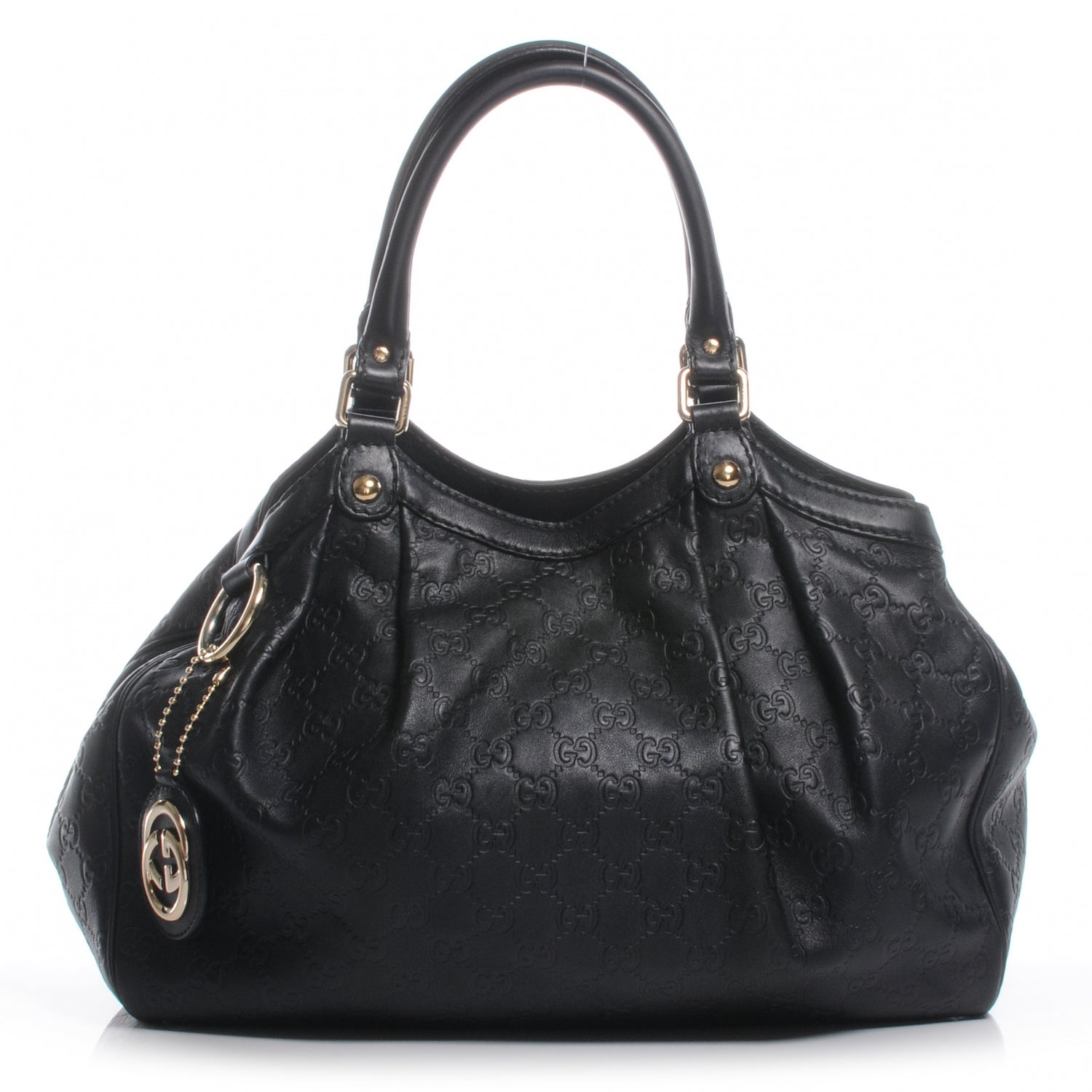 Gucci Guccissima Medium Sukey Tote Black 1 of 7