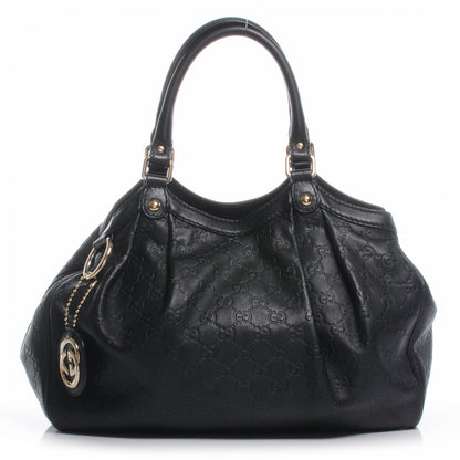Gucci Guccissima Medium Sukey Tote Black 1 of 7