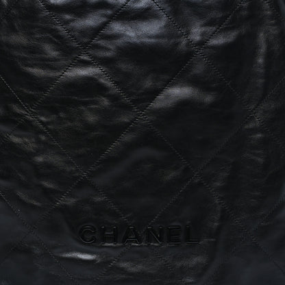 Chanel Shiny Calfskin Quilted Chanel 22 Backpack So Black 8 of 10