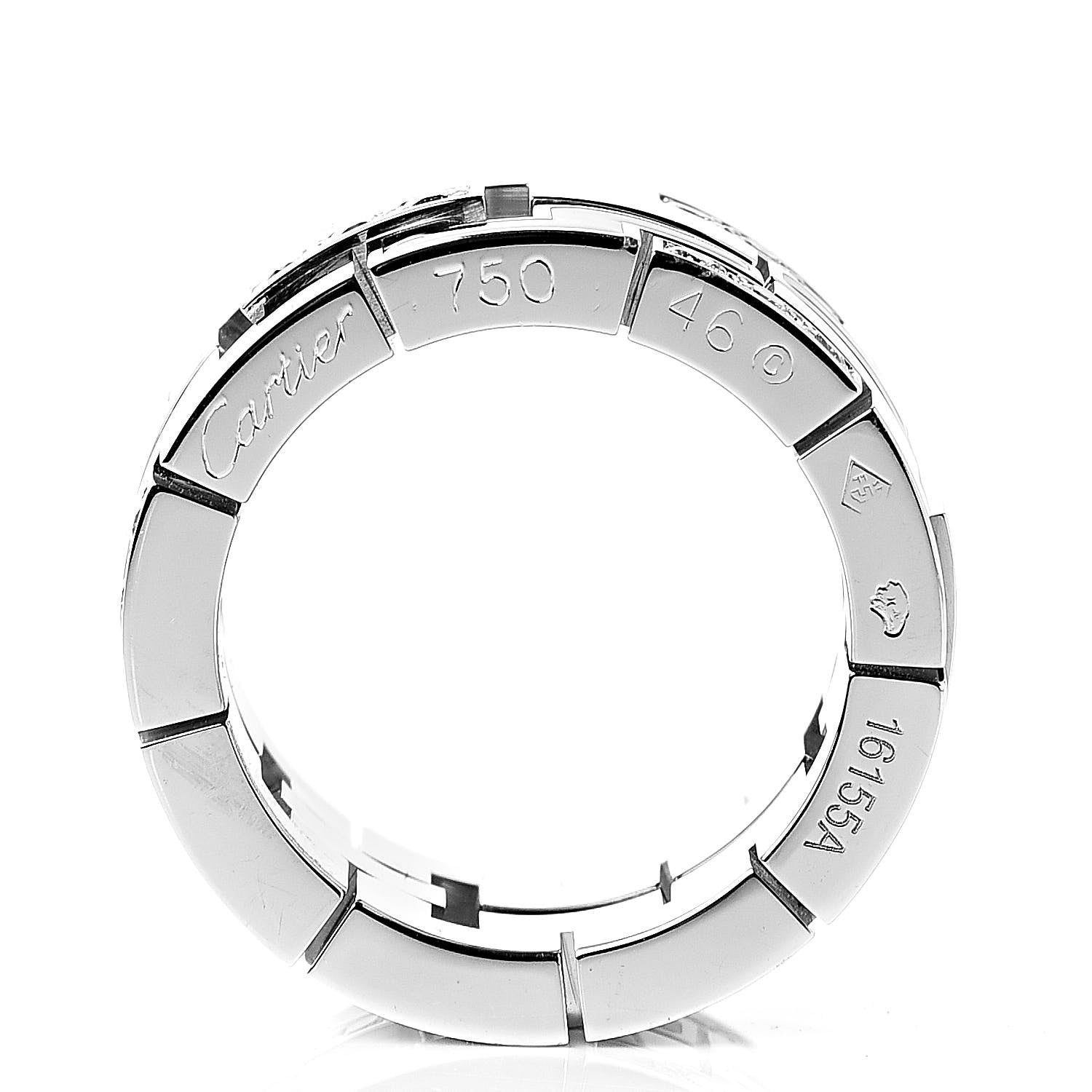 Cartier 18K White Gold Enamel Diamond Le Baiser Du Dragon Ring 46 3.75 4 of 4