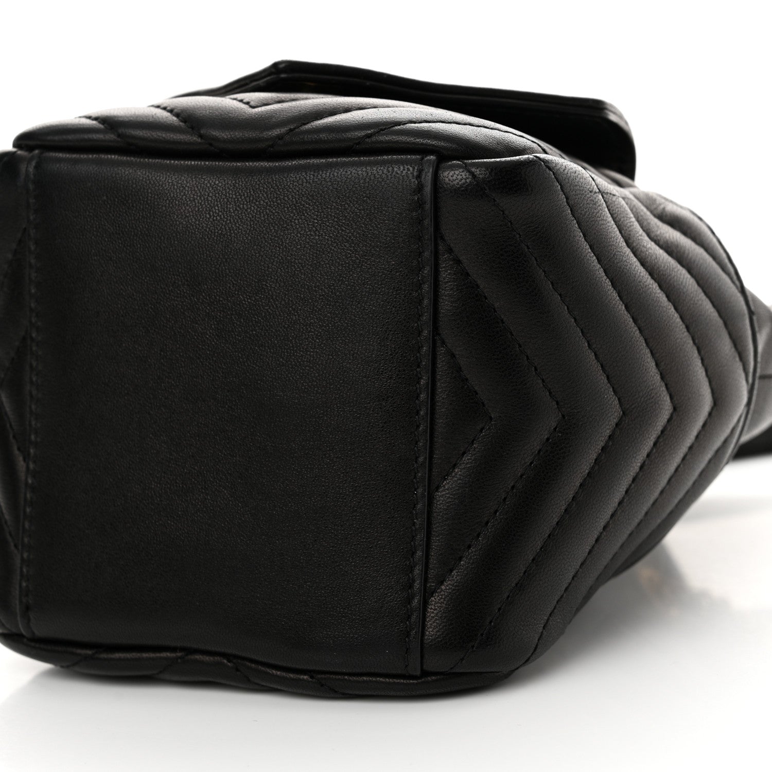 Saint Laurent Lambskin Matelasse Monogram Joe Mini Bucket Bag Black 10 of 12