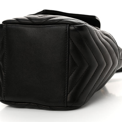 Saint Laurent Lambskin Matelasse Monogram Joe Mini Bucket Bag Black 10 of 12