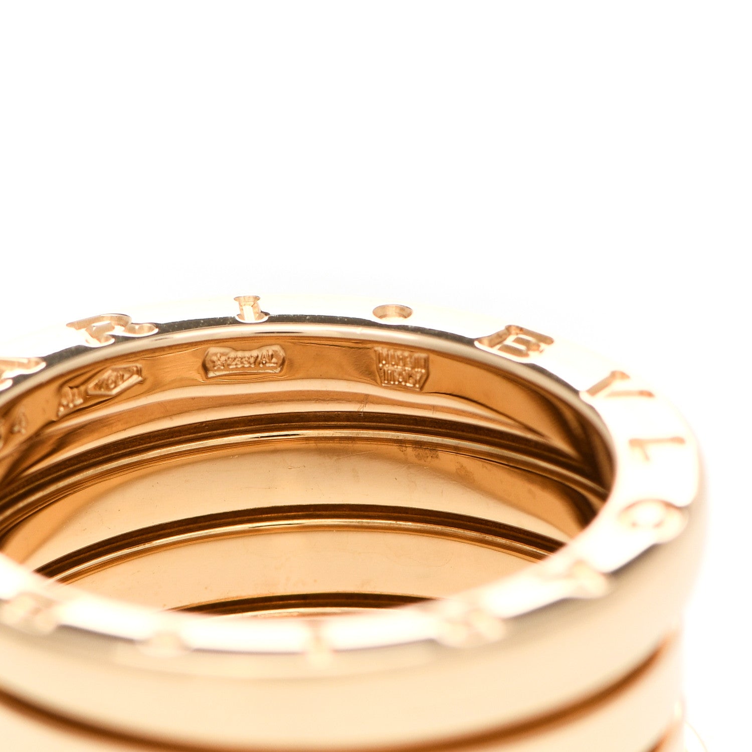Bulgari 18K Yellow Gold B.Zero1 Four-Band Ring 54 6.75 5 of 7