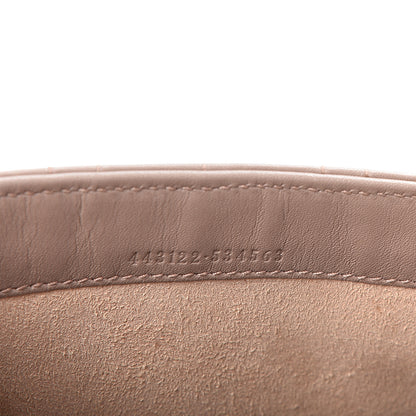 Gucci Calfskin Matelasse Mini Pearly GG Marmont Chain Wallet Porcelain Rose 6 of 10