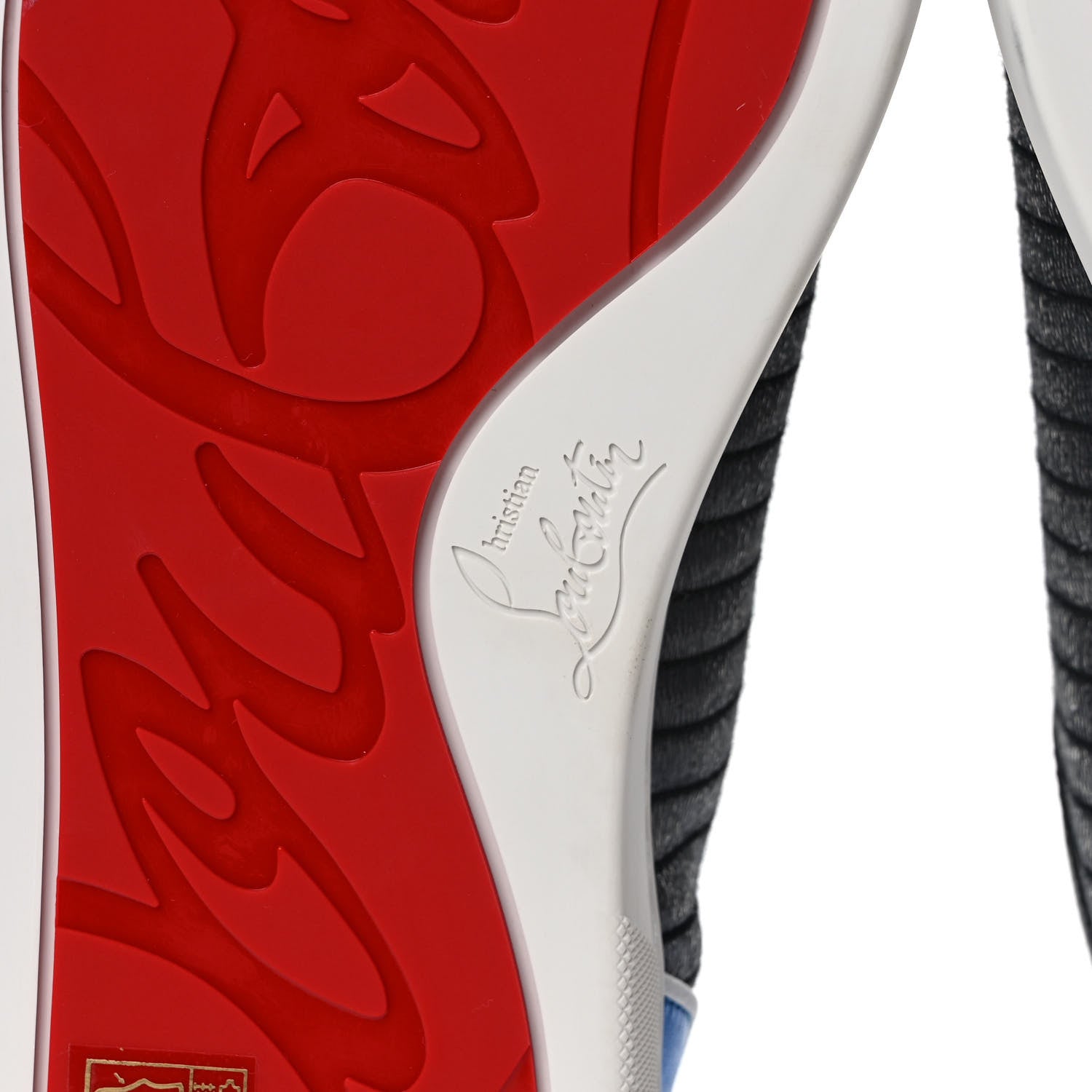 Christian Louboutin Metallic Calfskin Jacquard Mens Louis Junior Spikes Orlato Flat Sneakers 43 Multicolor 6 of 8