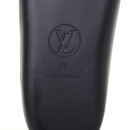 Louis Vuitton Metallic Calfskin Monogram Logo Sunbath Slide Sandals 35 6 of 10