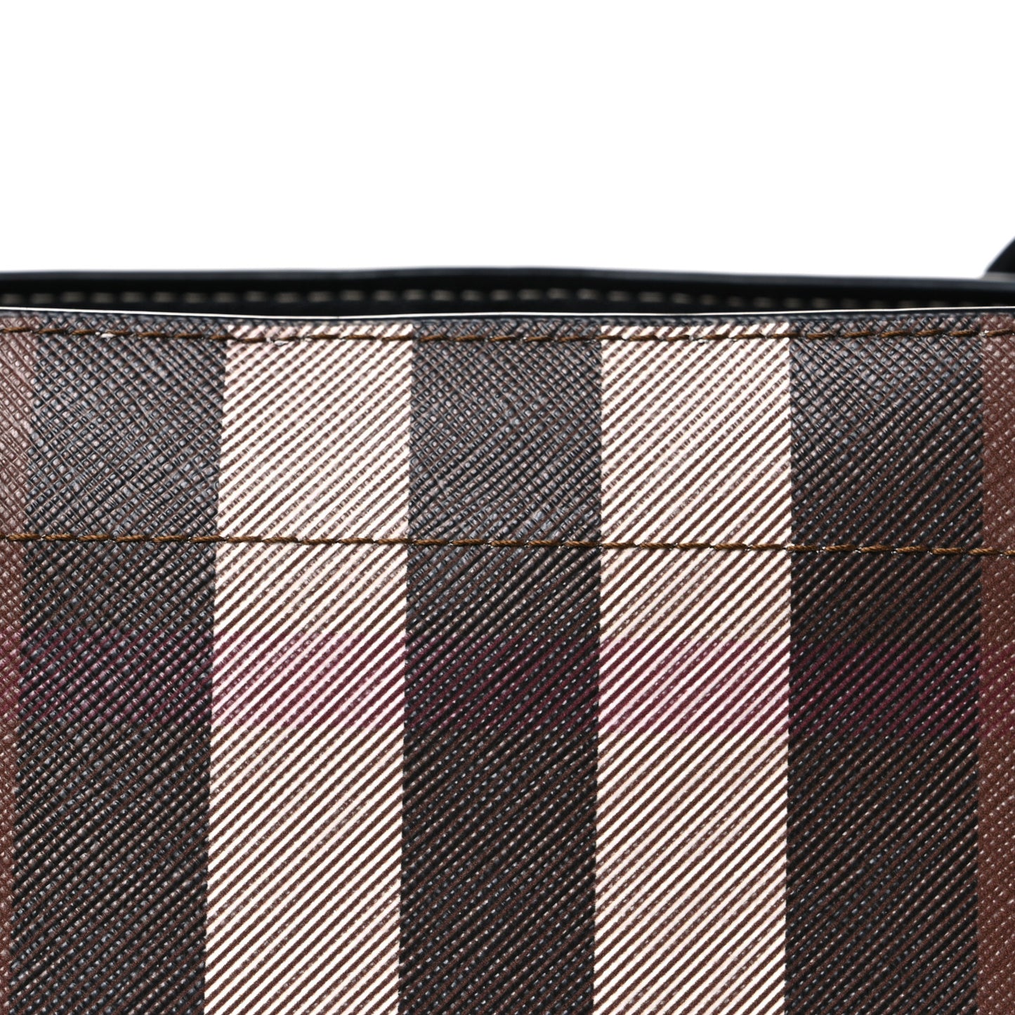 E-Canvas Denny Check Tote Brown