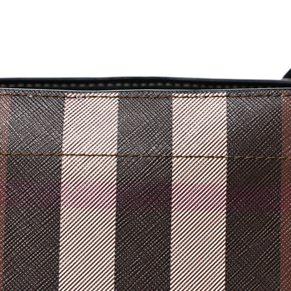 Burberry E-Canvas Denny Check Tote Brown 7 of 9