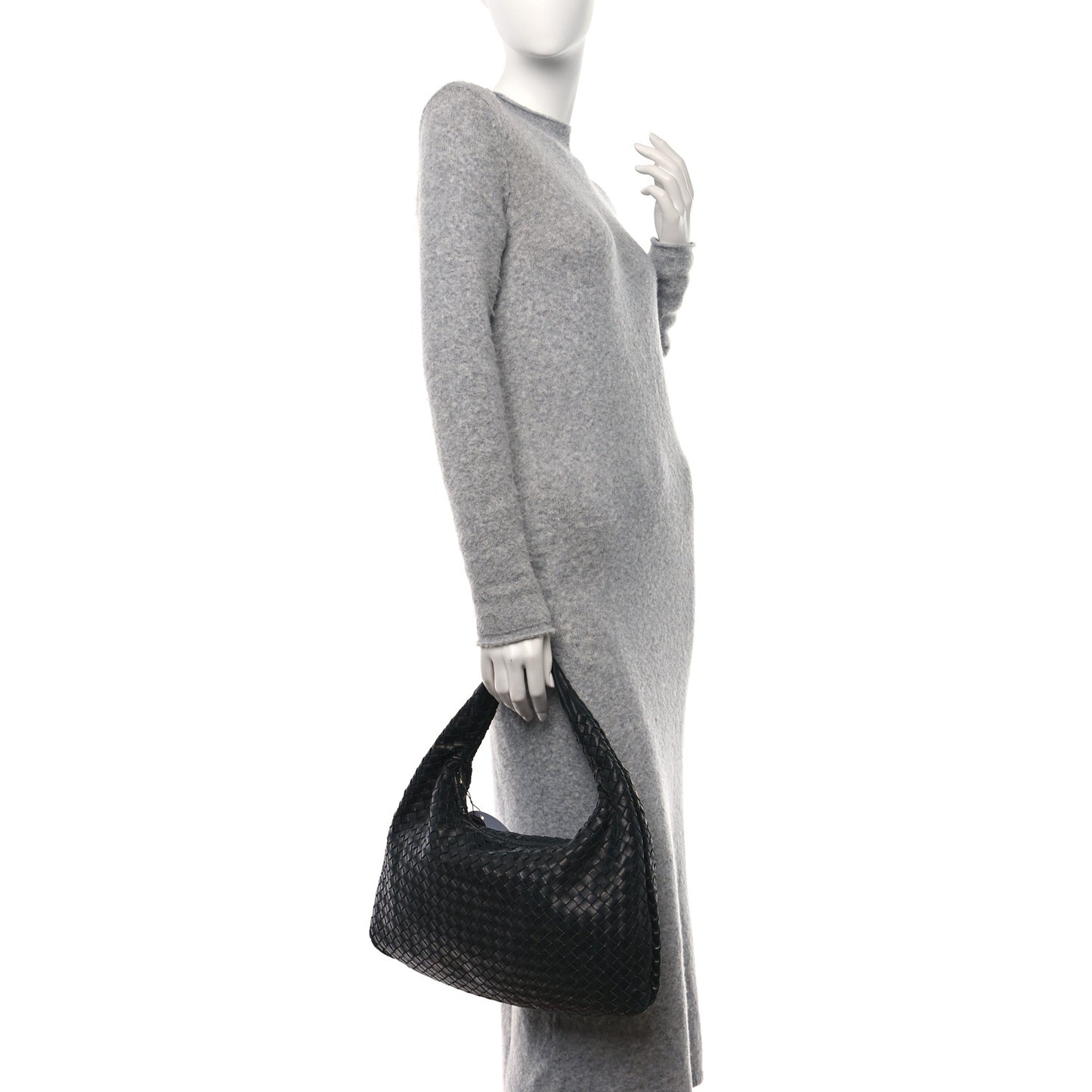 BOTTEGA VENETA Nappa Intrecciato Small Veneta Hobo Black