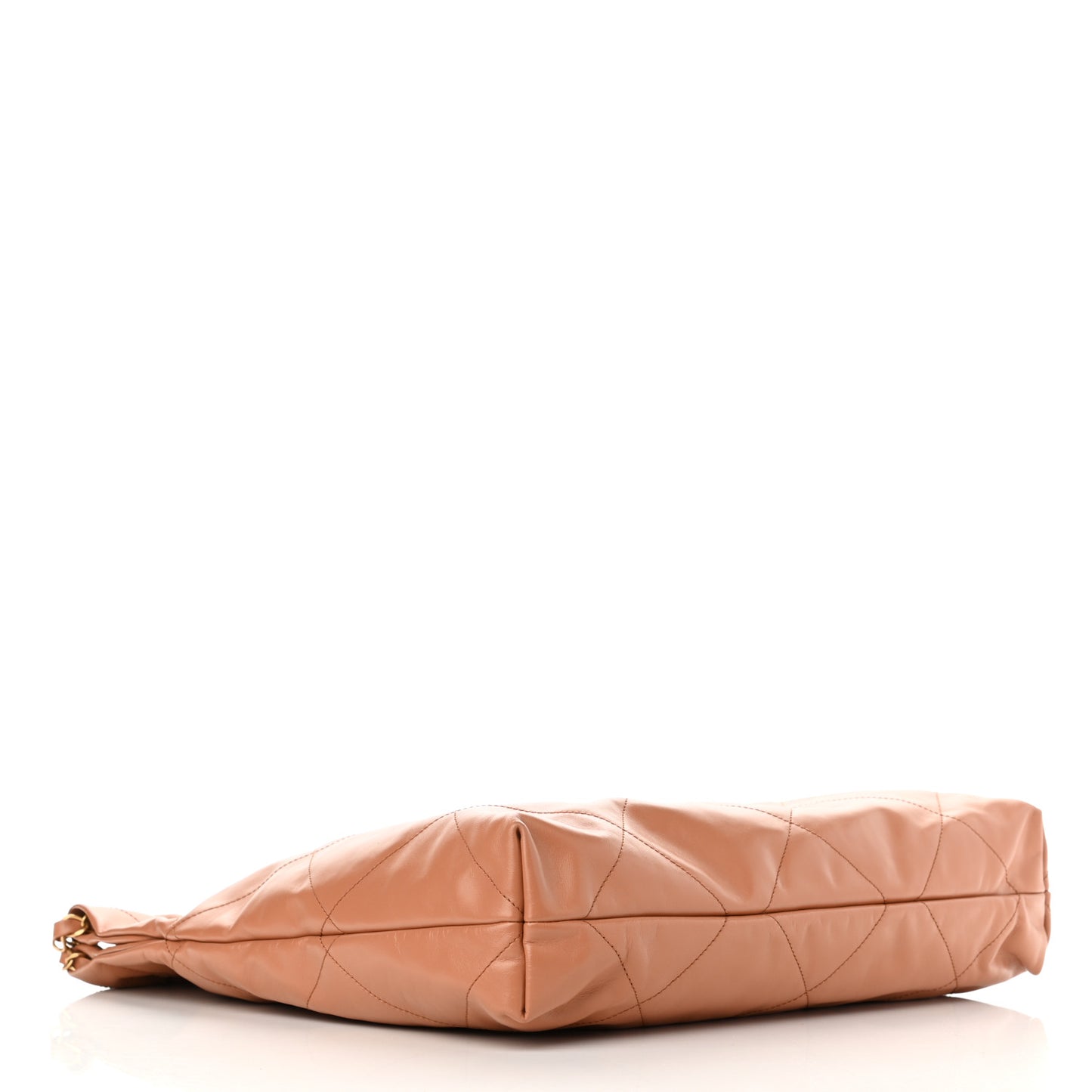 Shiny Calfskin Quilted Chanel 22 Camel