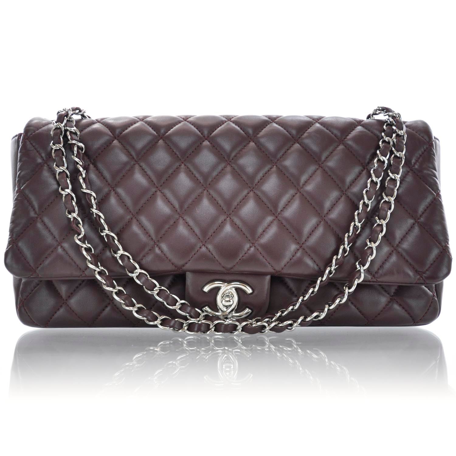 Chanel Lambskin Jumbo Coco Rain Flap Bordeaux 1 of 14