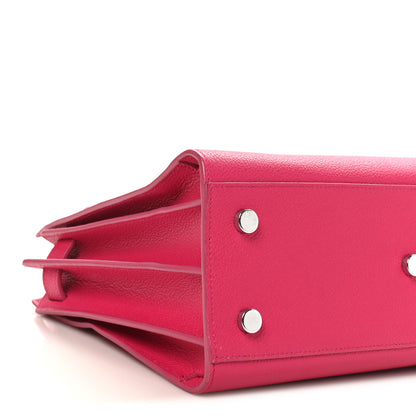 Saint Laurent Grained Calfskin Baby Sac De Jour Lipstick Fuchsia 8 of 9
