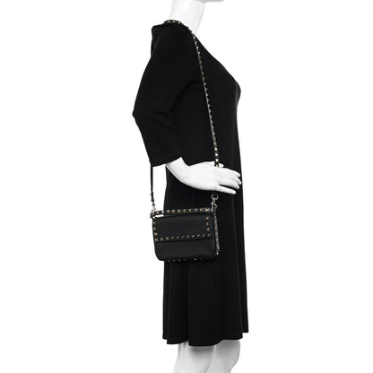 Valentino Garavani Grained Calfskin Rockstud Crossbody Bag Black 2 of 10