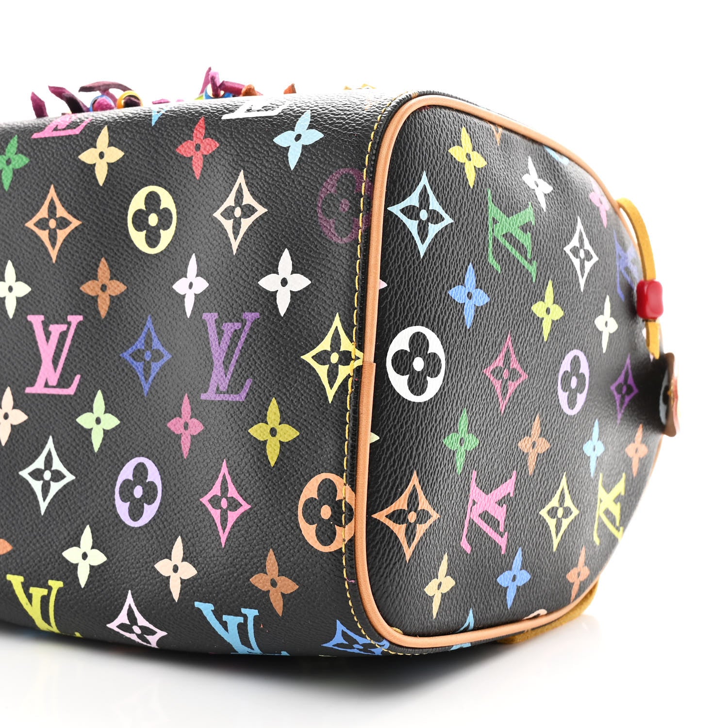 Louis Vuitton Monogram Multicolor Fringe Speedy 25 Black 10 of 11