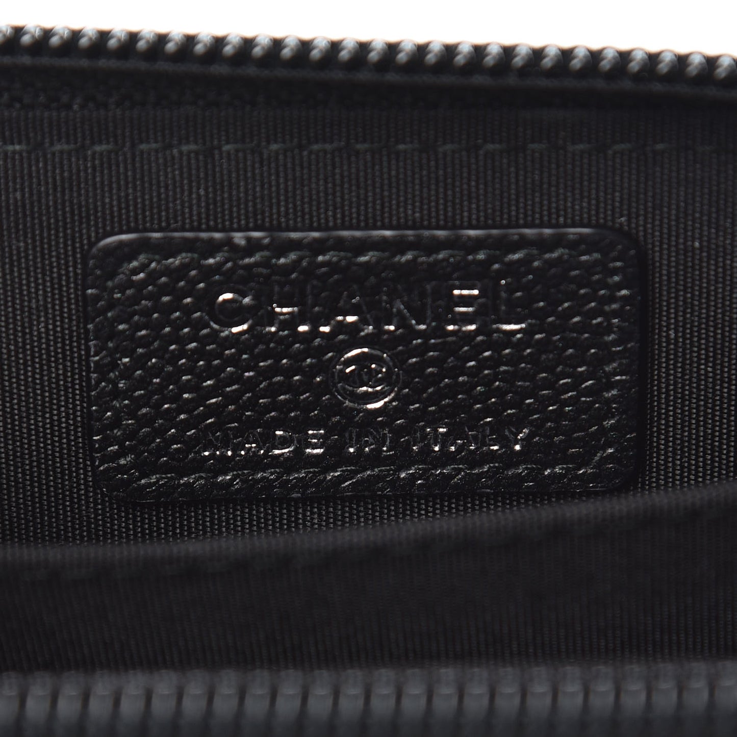 Caviar Quilted Boy Zip Around Coin Purse Wallet So Black
