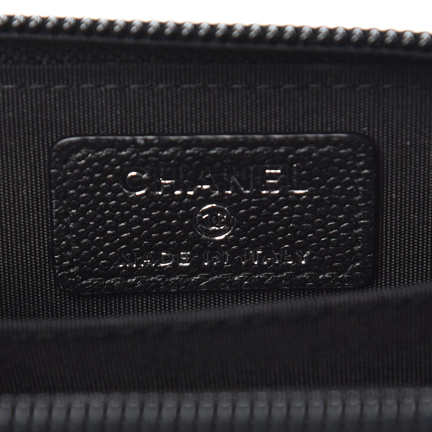 Chanel Caviar Quilted Boy Zip Around Coin Purse Wallet So Black 6 of 8