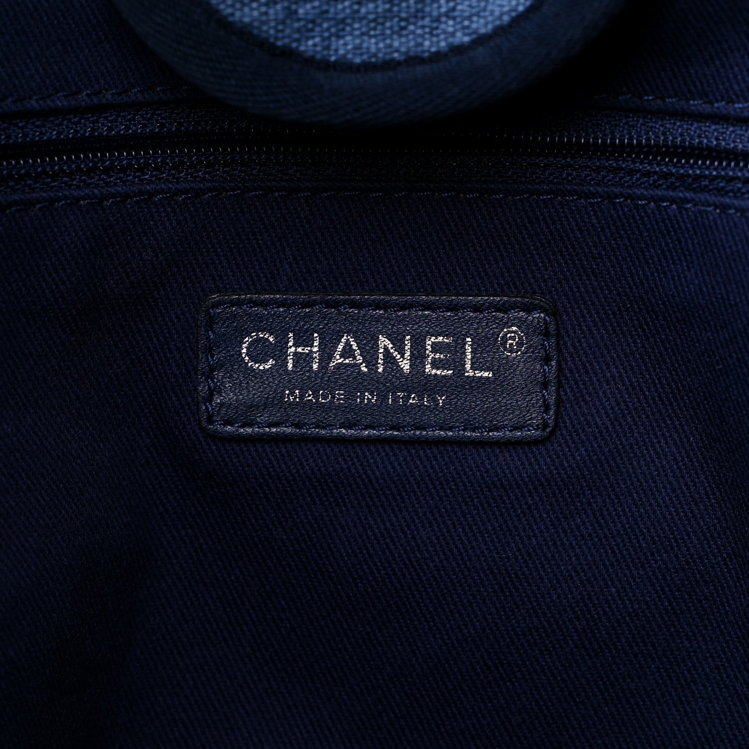 Chanel Canvas Medium Deauville Tote Blue 6 of 13