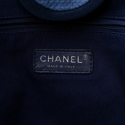 Chanel Canvas Medium Deauville Tote Blue 6 of 13