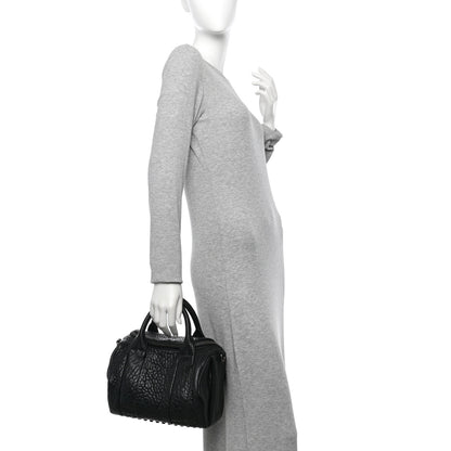 Alexander Wang Pebbled Lambskin Rocco Black Silver Hardware 2 of 12
