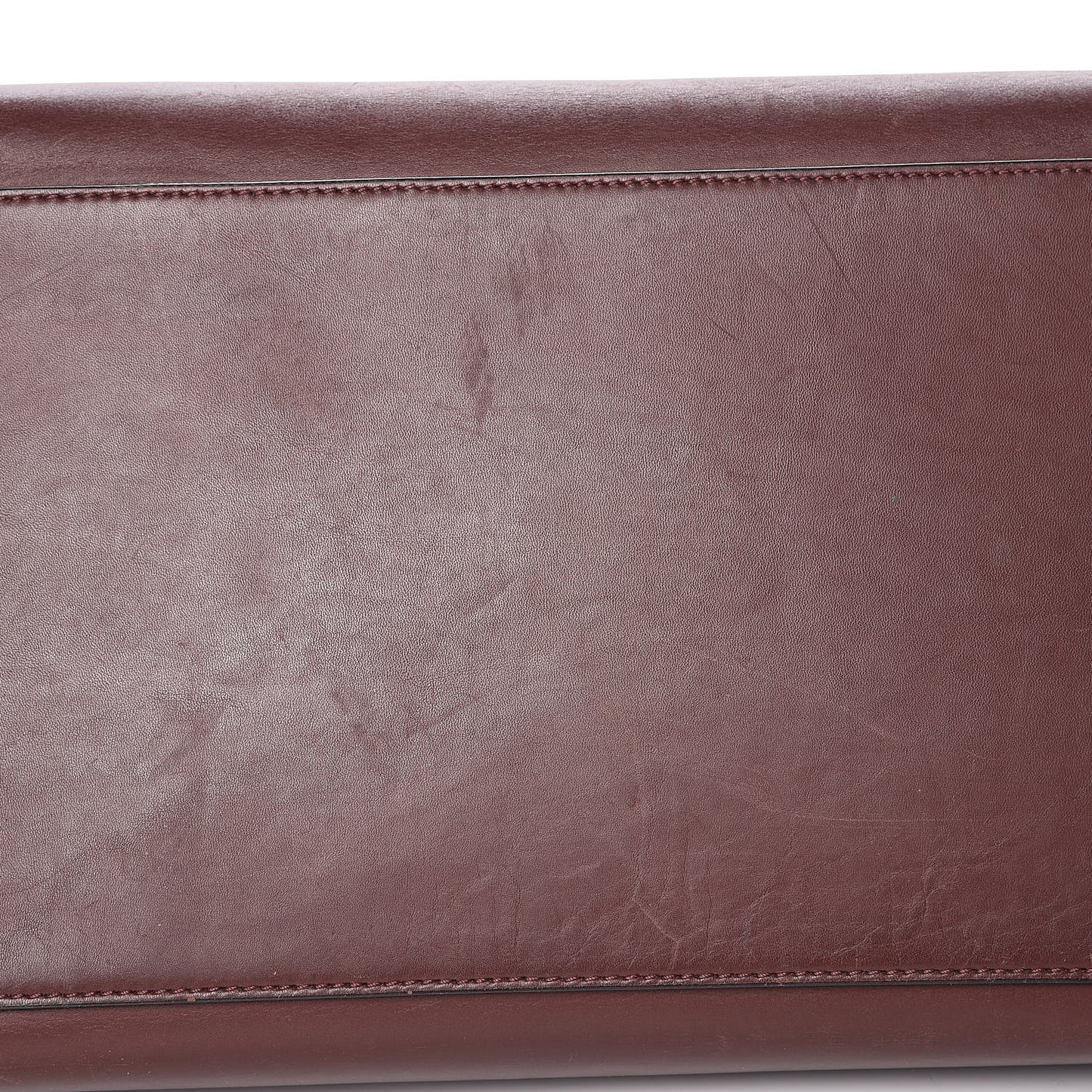 Smooth Calfskin Suede Large Trapeze Burgundy