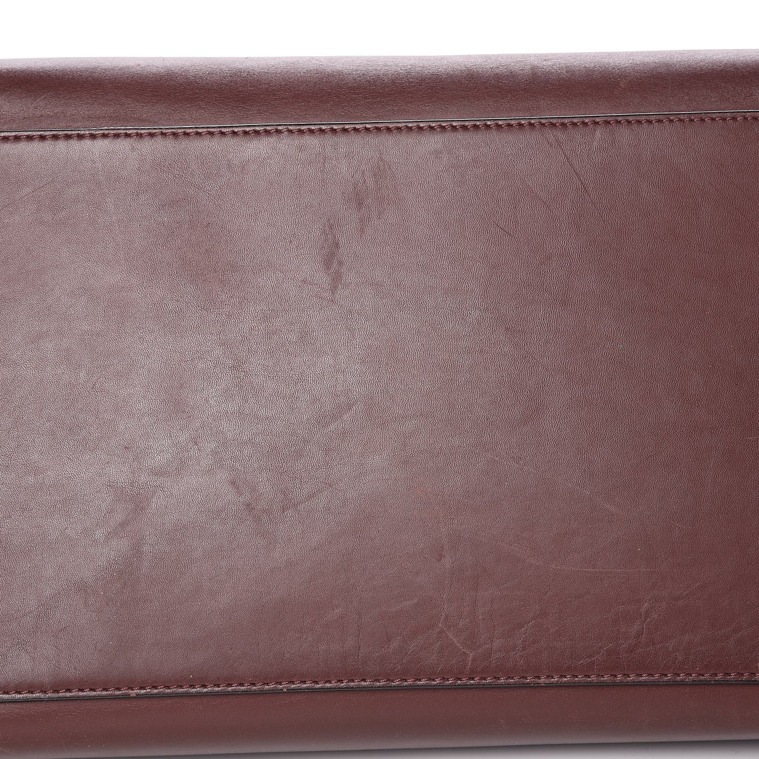 Celine Smooth Calfskin Suede Large Trapeze Burgundy 18 of 21