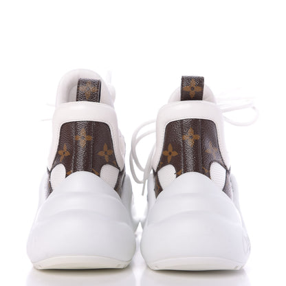 Louis Vuitton Patent Monogram LV Archlight Sneakers 37.5 White 8 of 9