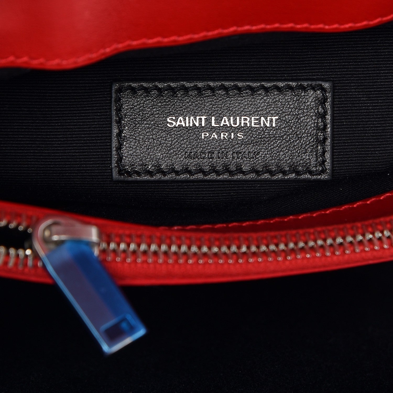 Saint Laurent Calfskin Y Quilted Monogram Medium Loulou Chain Satchel Red 6 of 7