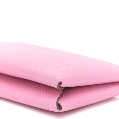 Hermes Epsom Calvi Card Case 5P Pink 5 of 11