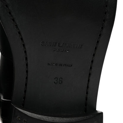 Saint Laurent Calfskin Kate 105 Western Knee High Boots 36 Black 7 of 10