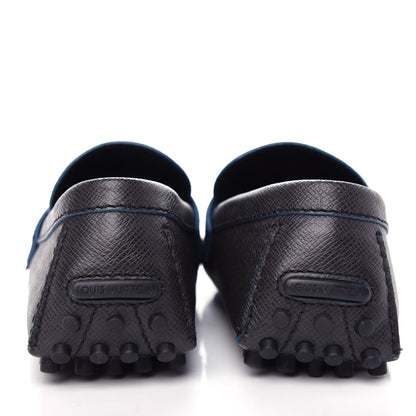 Louis Vuitton Taiga Mens Hockenheim Moccasin Loafers 8 Ardoise 7 of 10