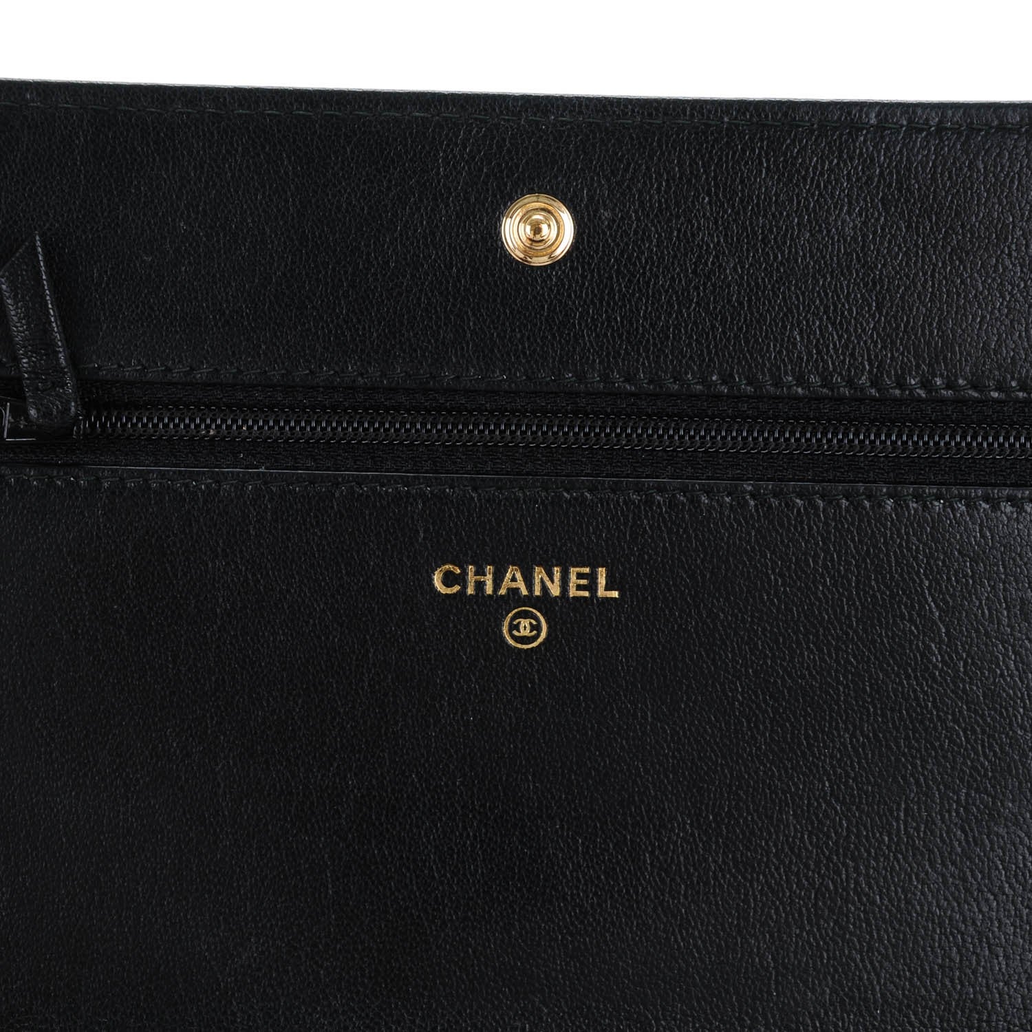 Chanel Sheepskin Quilted Mademoiselle Vintage Wallet On Chain WOC Black 5 of 9