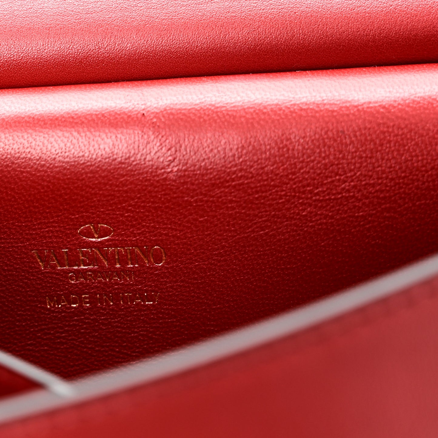 Calfskin VLogo Chain Shoulder Bag  Rouge Pur