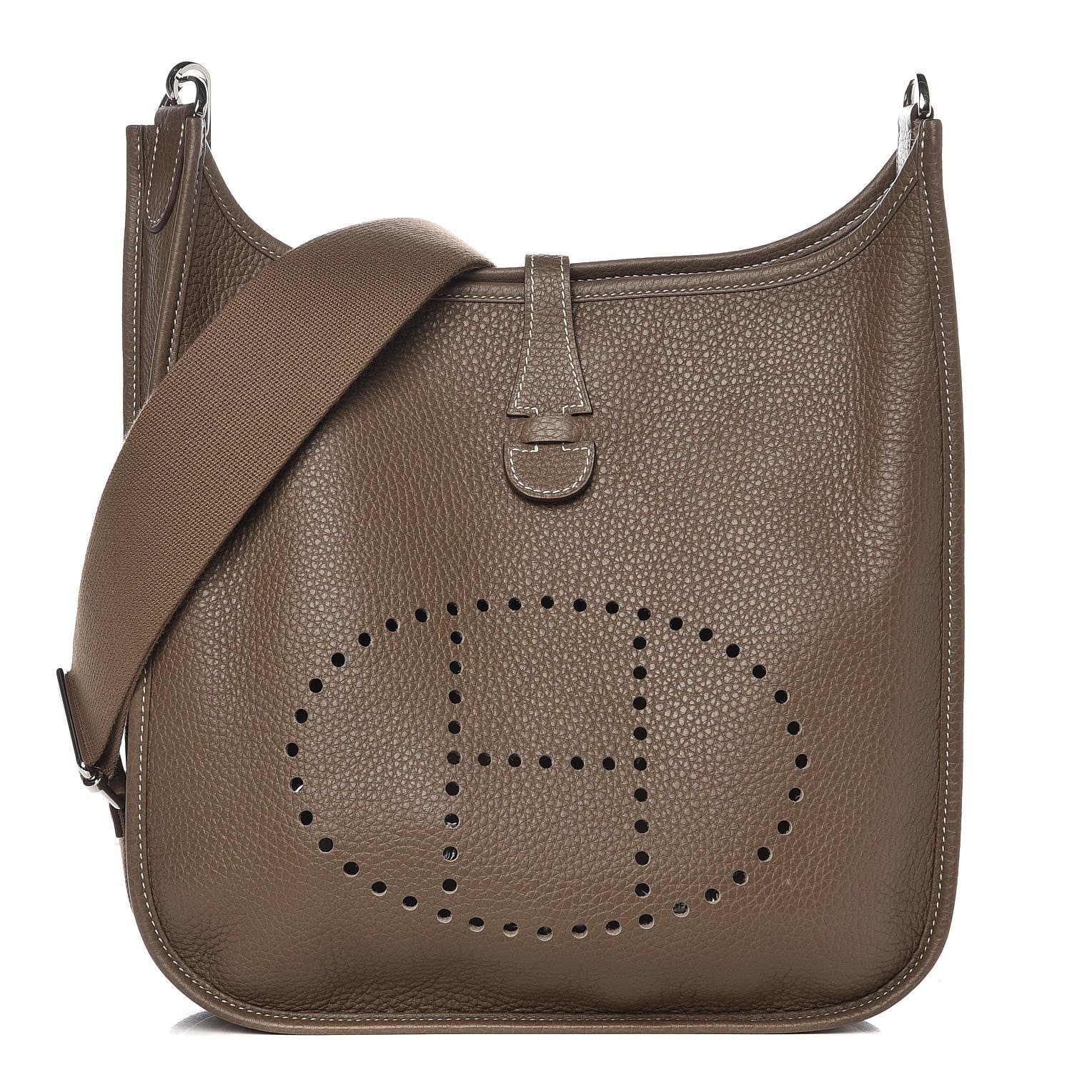 Hermes Taurillon Clemence Evelyne III PM Etoupe 1 of 14
