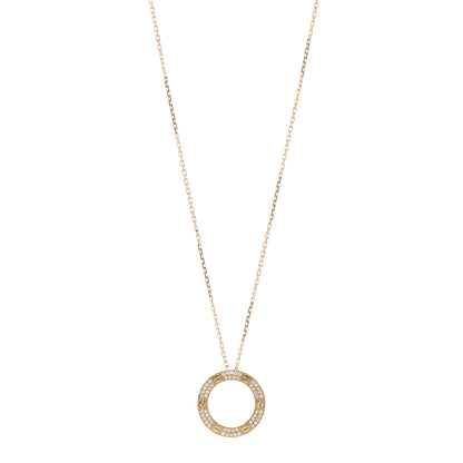 Cartier 18K Yellow Gold Diamond LOVE Paved Necklace 1 of 6