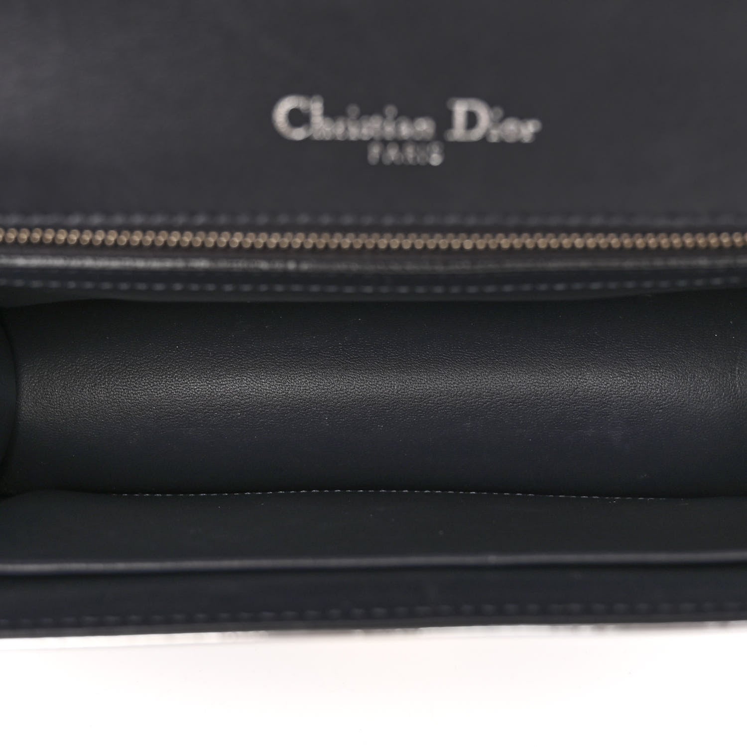 Christian Dior Metallic Patent Micro-Cannage Medium Diorama Flap Bag Silver 5 of 9