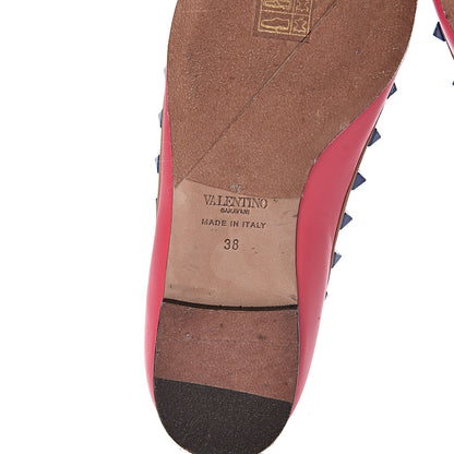 Valentino Garavani Nappa Rockstud Cage Ballerina Flats 38 Deep Fuxia 12 of 14