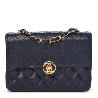 Chanel Lambskin Quilted Mini Flap Navy 1 of 12