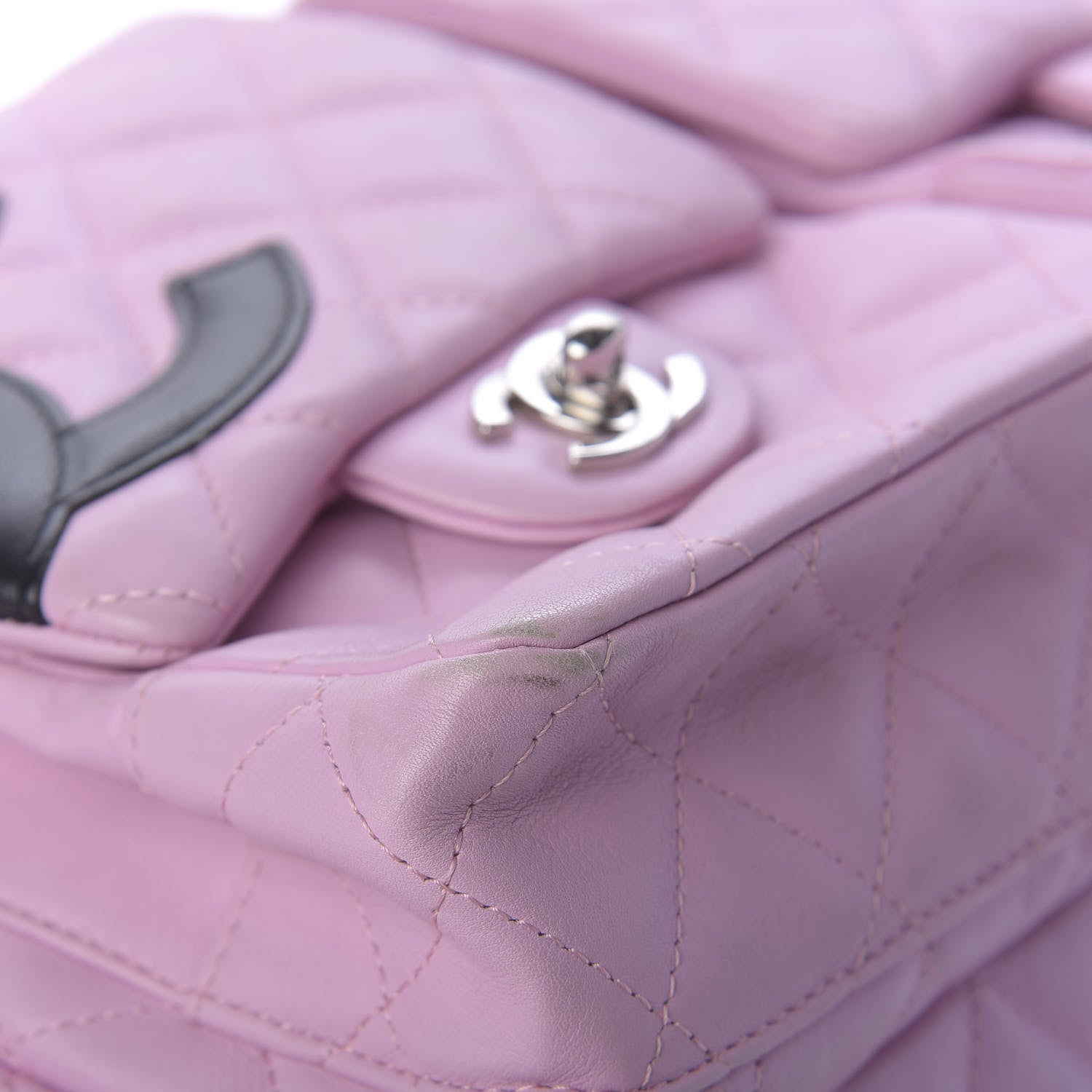 Chanel Calfskin Quilted Large Cambon Multipocket Reporter Pink Black 14 of 16
