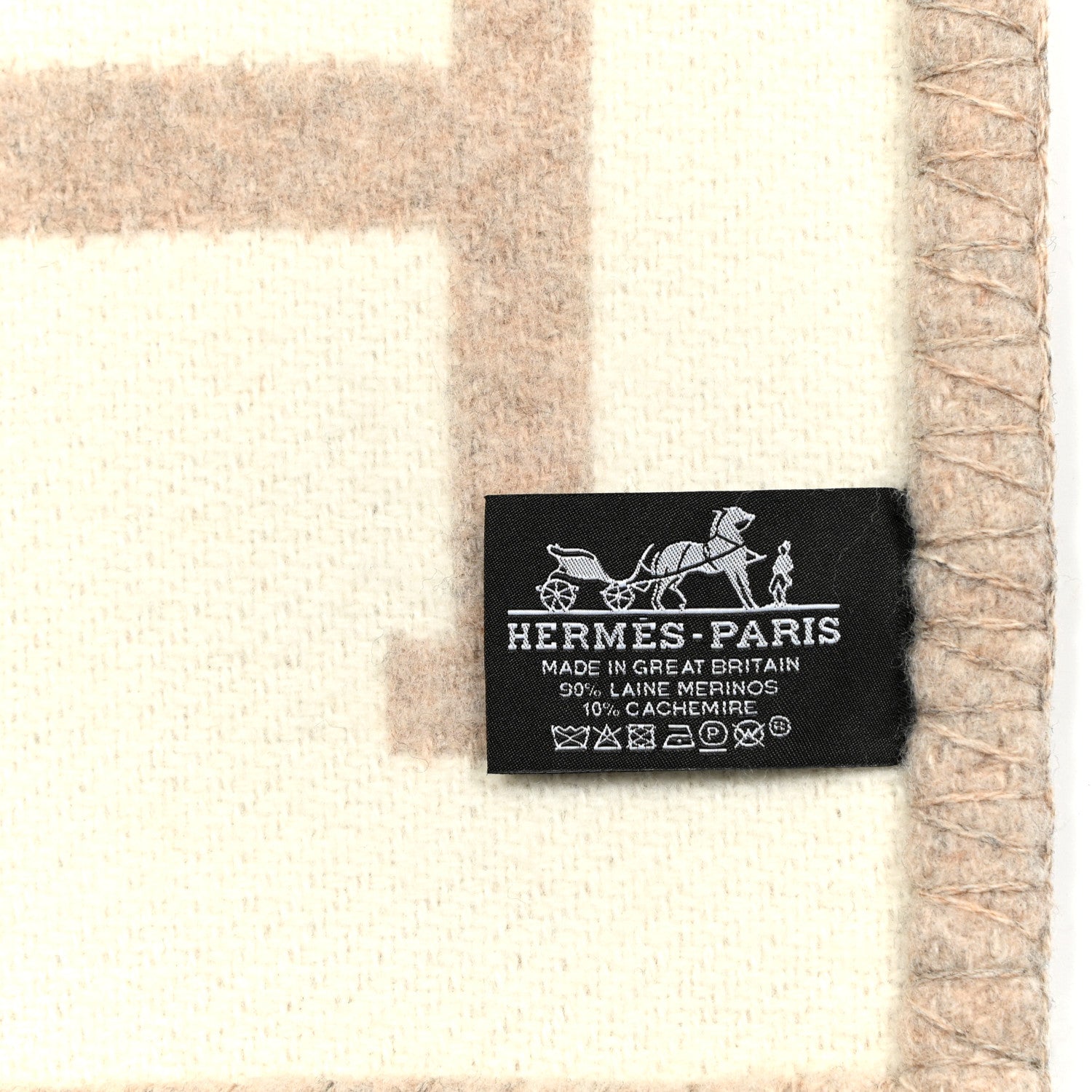 Hermes Wool Cashmere Avalon III Blanket Coco Camomille 6 of 6
