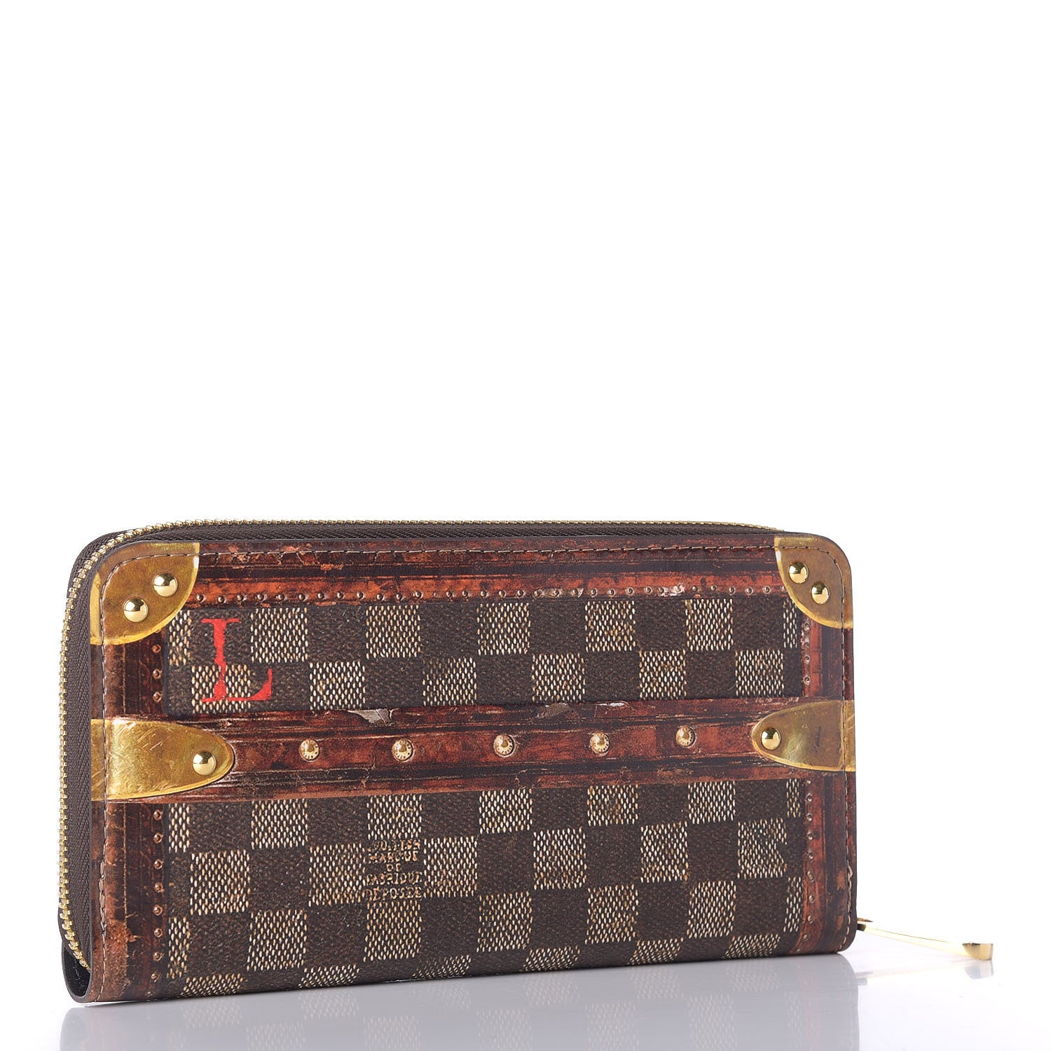 Louis Vuitton Transformed Damier Ebene Time Trunk Zippy Wallet 3 of 8