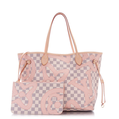 Louis Vuitton Damier Azur Tahitienne Neverfull MM 1 of 9