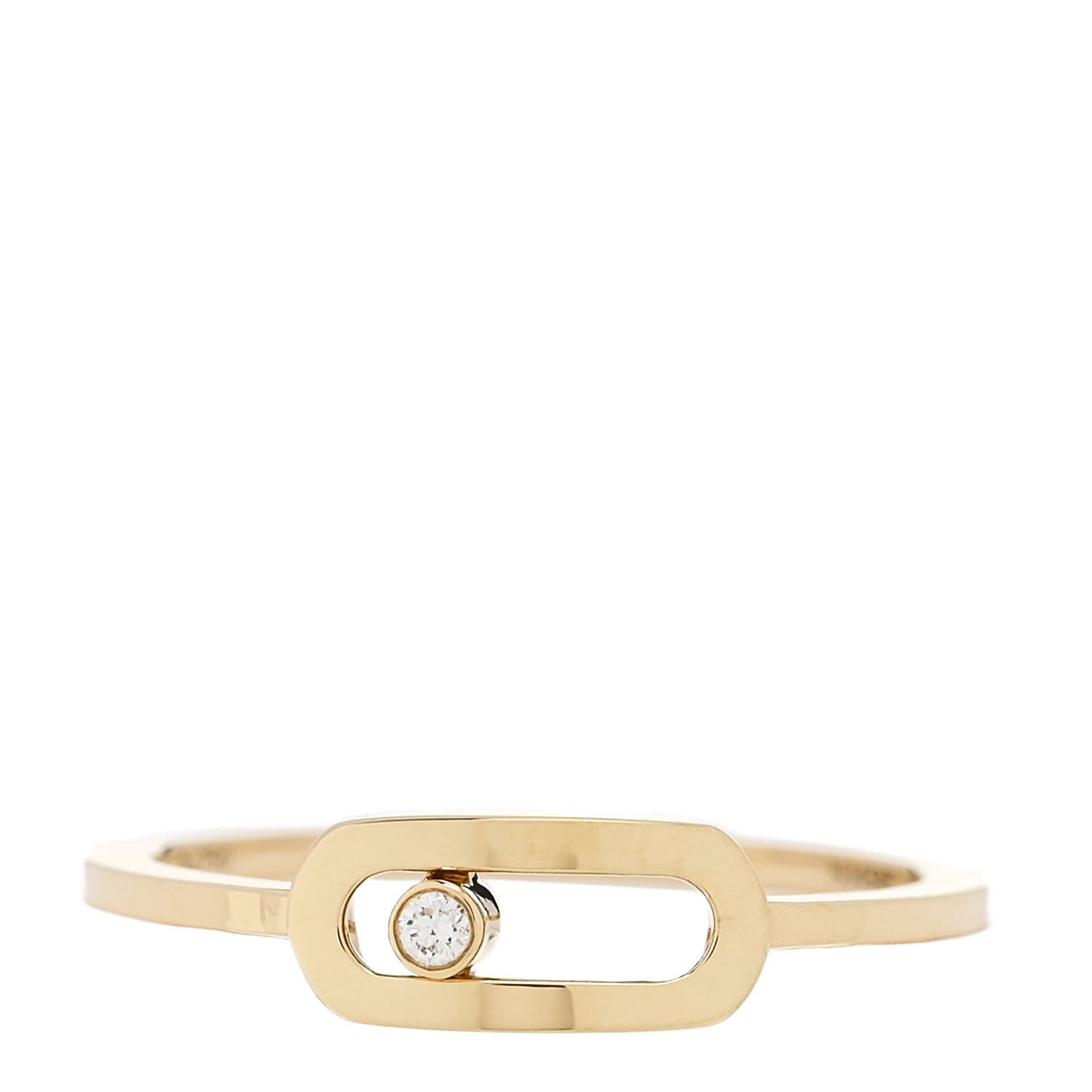 18K Yellow Gold Diamond Move Uno Ring 52 6