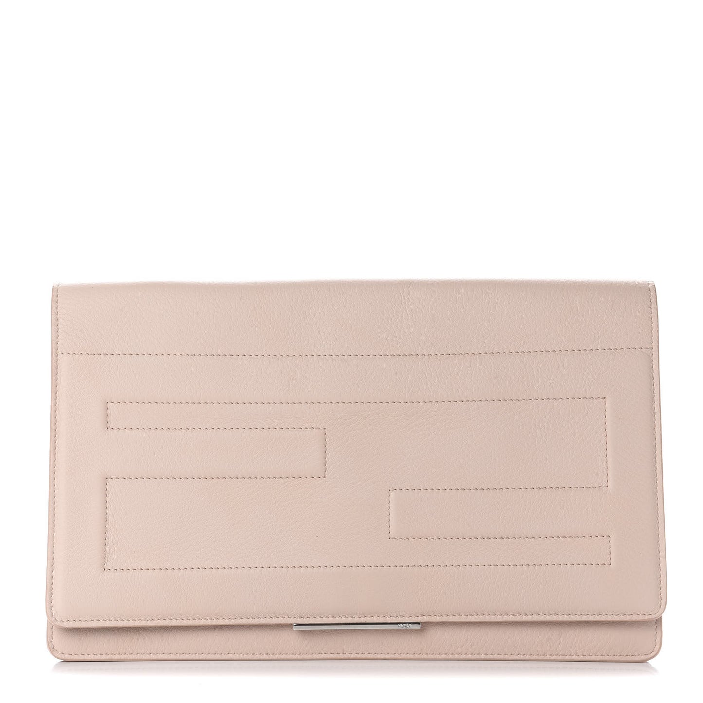 Vitello Flamingo Tube Macro Clutch Camelia