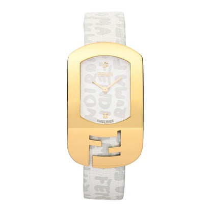 Fendi Stainless Steel Calfskin Diamond 29mm Graffiti Quartz Watch 1 of 5