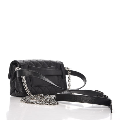 Chanel Grained Calfskin Quilted 2.55 Reissue Flap Belt Bag Clutch Black 6 of 12