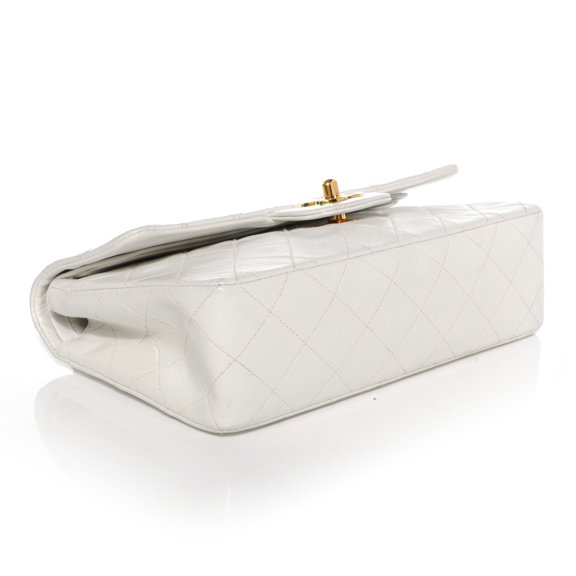 Chanel Lambskin Quilted Small Double Flap White 4 of 11