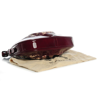 Burberry Patent Supernova Check Stars Small Hernville Hobo Berry Red 4 of 9