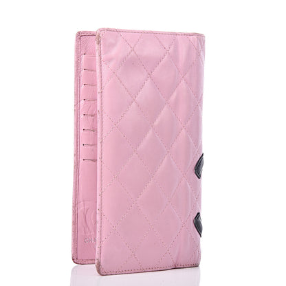 Chanel Calfskin Quilted Cambon Yen Wallet Pink 3 of 16
