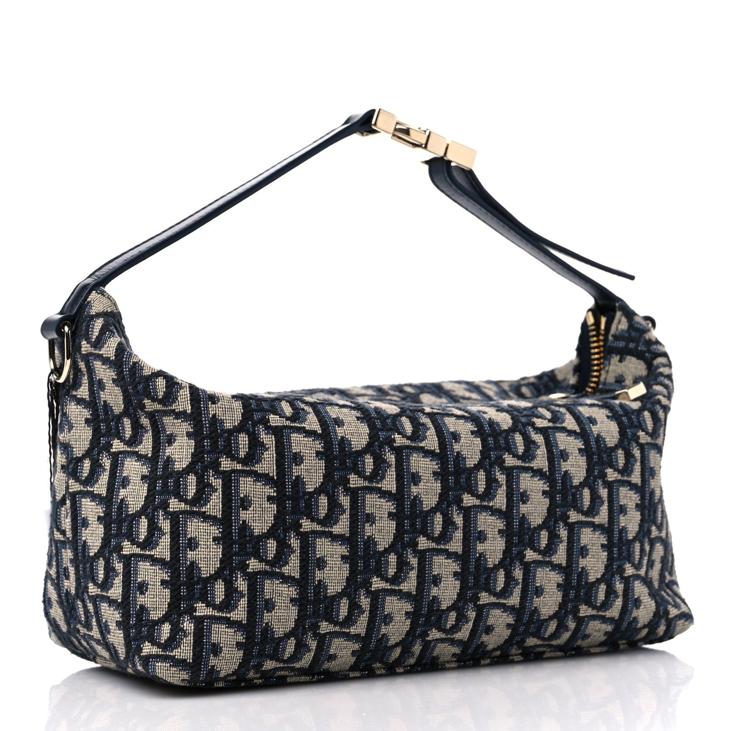Christian Dior Oblique Medium Diortravel Nomad Pouch Blue 3 of 9